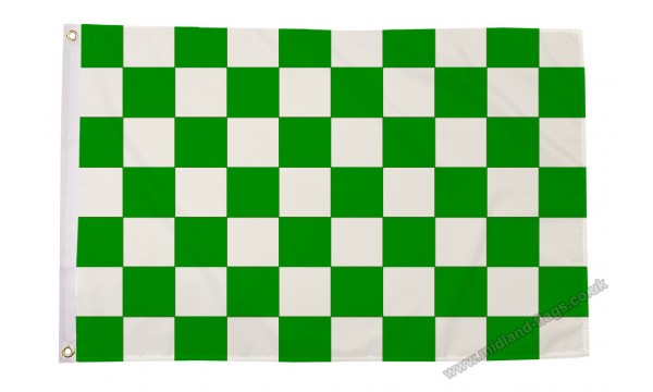 Green and White Check Flag